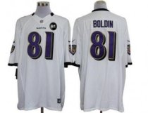 Nike Ravens -81 Anquan Boldin White With Art Patch Men Stitched NFL Limited Jersey