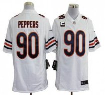 Nike Bears -90 Julius Peppers White With C Patch Stitched NFL Game Jersey