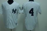 New York Yankees -4 Lou Gehrig Stitched White MLB Jersey