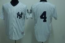 New York Yankees -4 Lou Gehrig Stitched White MLB Jersey