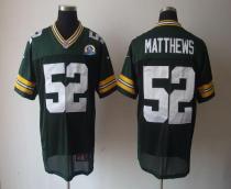Nike Green Bay Packers #52 Clay Matthews Green Team Color With Hall of Fame 50th Patch Men's Stitche