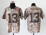 Nike Miami Dolphins #13 Dan Marino Camo Men‘s Stitched NFL New Elite USMC Jersey
