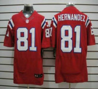 Nike Patriots -81 Aaron Hernandez Red Alternate Stitched NFL Elite Jersey