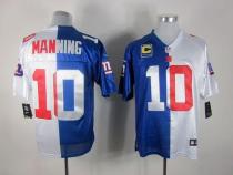 Nike New York Giants #10 Eli Manning Royal Blue White Men's Stitched NFL Elite Split Jersey