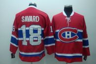 Montreal Canadiens -18 Serge Savard Stitched Red CH CCM Throwback NHL Jersey