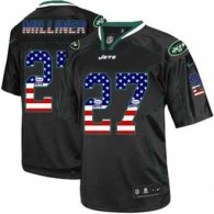 New York Jets -27 Dee Milliner Black NFL Elite USA Flag Fashion Jersey