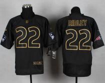 Nike New England Patriots -22 Stevan Ridley Black Gold No Fashion Mens Stitched NFL Elite Jersey