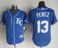 Kansas City Royals -13 Salvador Perez Blue Alternate 2 New Cool Base Stitched MLB Jersey