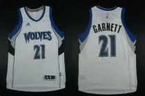 Minnesota Timberwolves -21 Kevin Garnett White Home Stitched NBA Jersey