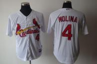 St Louis Cardinals #4 Yadier Molina White Cool Base Stitched MLB Jersey