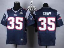 Nike New England Patriots -35 Jonas Gray Navy Blue Team Color Super Bowl XLIX Mens Stitched NFL Elit