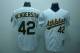 Mitchell and Ness Oakland Athletics #42 Dave Henderson Stitched White Throwback MLB Jersey