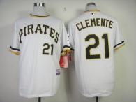 Pittsburgh Pirates #21 Roberto Clemente White Alternate 2 Cool Base Stitched MLB Jersey