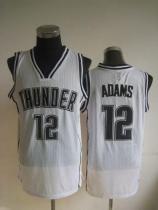 Oklahoma City Thunder -12 Steven Adams White on White Stitched NBA Jersey