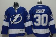 Tampa Bay Lightning -30 Ben Bishop Blue Stitched NHL Jersey