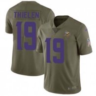 Nike Vikings -19 Adam Thielen Olive Stitched NFL Limited 2017 Salute to Service Jersey