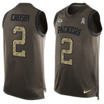 Nike Packers -2 Mason Crosby Green Stitched NFL Limited Salute To Service Tank Top Jersey