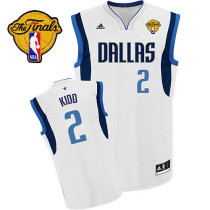 Dallas Mavericks 2011 Finals Patch -2 Jason Kidd Revolution 30 White Stitched NBA Jersey