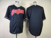 Cleveland Indians Blank Navy Blue Cool Base Stitched MLB Jersey