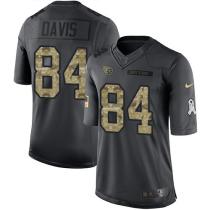 Nike Titans -84 Corey Davis Black Stitched NFL Limited 2016 Salute To Service Jersey