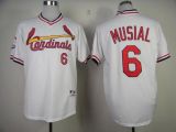 St Louis Cardinals #6 Stan Musial White 1982 Turn Back The Clock Stitched MLB Jersey
