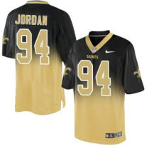 Nike Saints -94 Cameron Jordan Black Gold Stitched NFL Elite Fadeaway Fashion Jersey