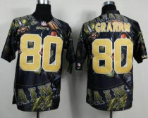 Nike New Orleans Saints -80 Jimmy Graham Team Color NFL Elite Fanatical Version Jersey