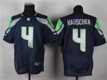 Nike Seattle Seahawks #4 Steven Hauschka Steel Blue Team Color Men‘s Stitched NFL Elite Jersey