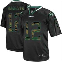 Nike New York Jets -12 Joe Namath Black Men's Stitched NFL Elite Camo Fashion Jersey