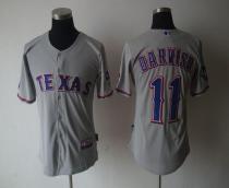 Texas Rangers #11 Yu Darvish Grey 40th Anniversary Patch Cool Base Stitched MLB Jersey