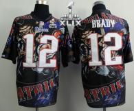 Nike New England Patriots -12 Tom Brady Team Color Super Bowl XLIX Mens Stitched NFL Elite Fanatical
