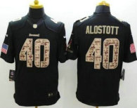 Nike Tampa Bay Buccaneers -40 Mike Alstott Black NFL Limited Salute to Service jersey