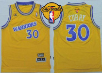 Golden State Warriors -30 Stephen Curry Gold Throwback The Finals Patch Stitched NBA Jersey