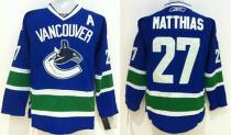 Vancouver Canucks -27 Shawn Matthias Blue Stitched NHL Jersey