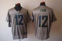 Nike Seattle Seahawks #12 Fan Grey Shadow Men's Stitched NFL Elite Jersey