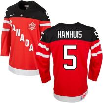 Olympic CA 5 Dan Hamhuis Red 100th Anniversary Stitched NHL Jersey