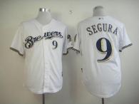 Milwaukee Brewers -9 Jean Segura White Cool Base Stitched MLB Jersey
