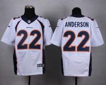 Nike Denver Broncos #22 CJ Anderson White Men's Stitched NFL New Elite Jersey Jersey