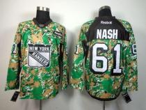 New York Rangers -61 Rick Nash Camo Veterans Day Practice Stitched NHL Jersey