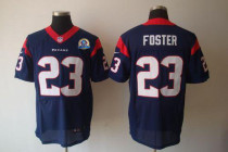 Nike Houston Texans -23 Arian Foster Navy Blue Team Color With Hall of Fame 50th Patch Mens Stitched