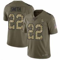 Nike Vikings -22 Harrison Smith Olive Camo Stitched NFL Limited 2017 Salute To Service Jersey
