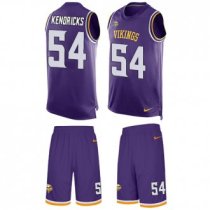 Vikings #54 Eric Kendricks Purple Team Color Stitched NFL Limited Tank Top Suit Jersey