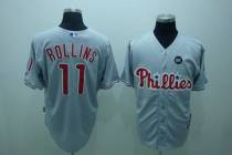 Philadelphia Phillies #11 Jimmy Rollins Stitched Grey MLB Jersey