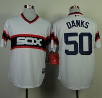 Chicago White Sox -50 John Danks White Alternate Home Cool Base Stitched MLB Jersey
