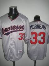 Minnesota Twins -33 Justin Morneau Stitched Grey MLB Jersey