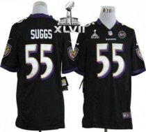 Nike Ravens -55 Terrell Suggs Black Alternate Super Bowl XLVII Stitched NFL Game Jersey
