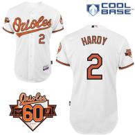 Baltimore Orioles #2 JJ Hardy White Cool Base Stitched MLB Jersey