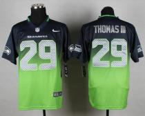 Nike Seattle Seahawks #29 Earl Thomas III Steel Blue Green Men‘s Stitched NFL Elite Fadeaway Fashion