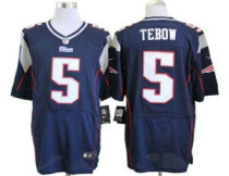 Nike Patriots -5 Tim Tebow Navy Blue Team Color Stitched NFL Elite Jersey