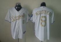 Kansas City Royals -8 Mike Moustakas White USMC Cool Base Stitched MLB Jersey